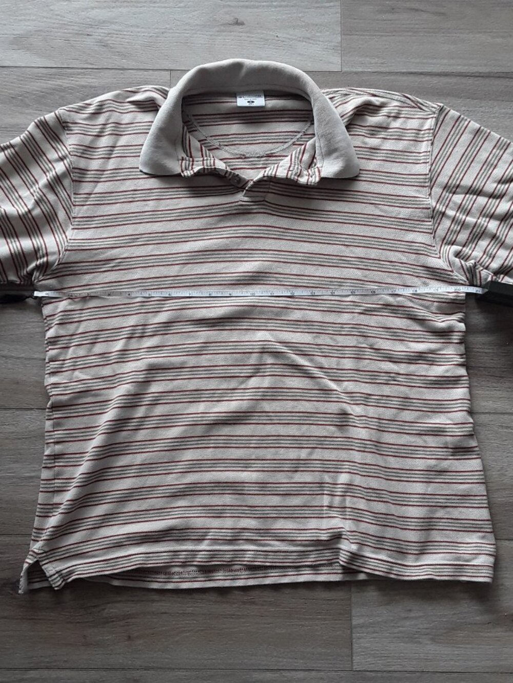 Columbia Men's Polo Shirt Short Sleeve Multi Browns & Tan Striped Size Small